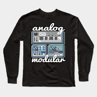 Modular Synthesizer Synth Vintage Retro Analog Long Sleeve T-Shirt